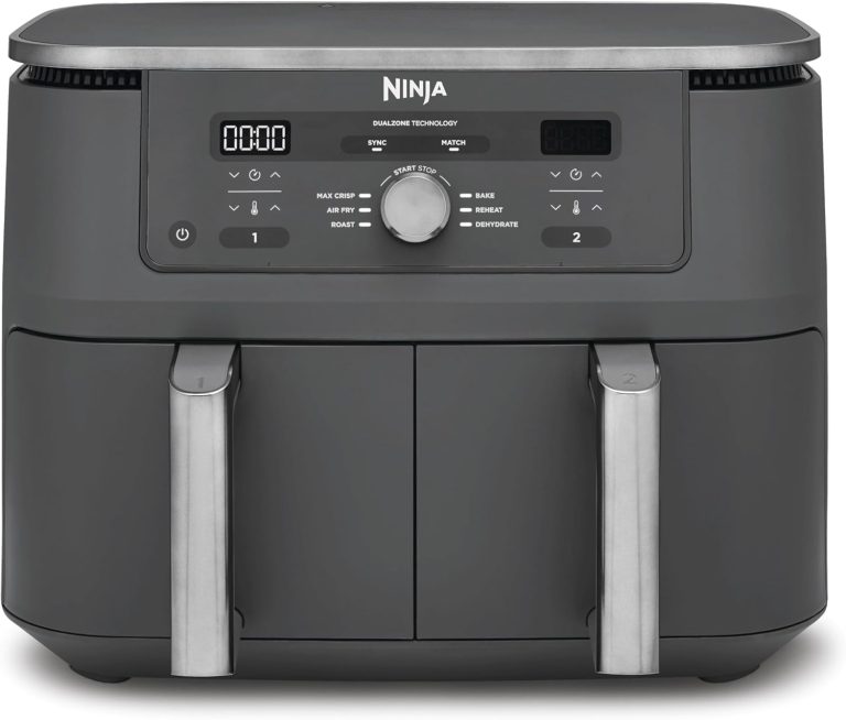 Ninja MAX Dual Zone 9.5L Air Fryer, 2 Drawers, Gunmetal DZ400UK